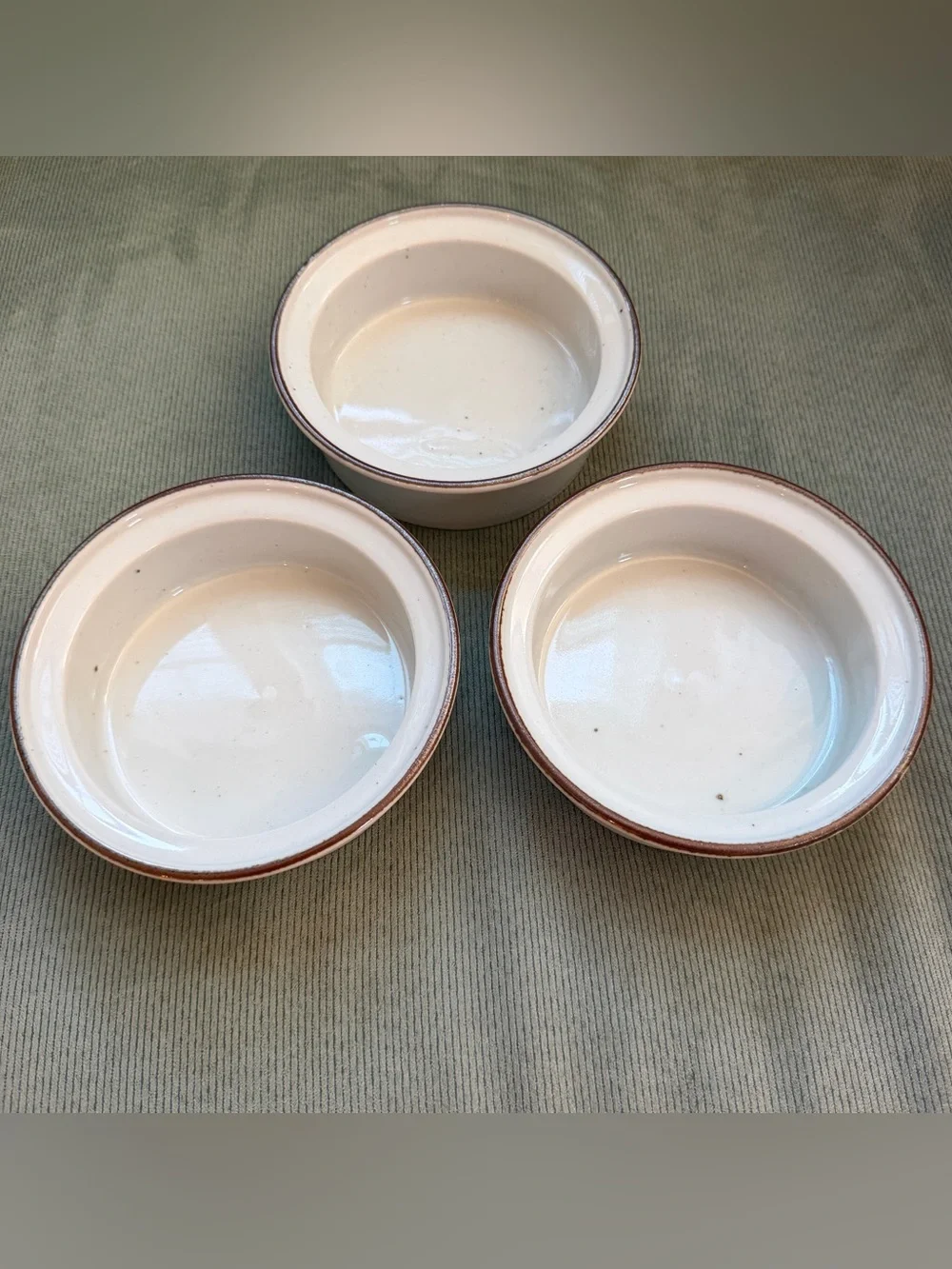 Dansk Brown Mist Set of 3 Stoneware Soup Cereal Bowls Niels Refsgaard Vintage